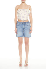 Floral Mesh Bow Cami