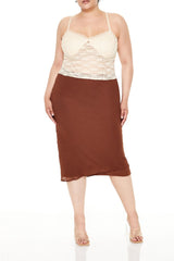 Plus Size Sheer Lace Cami