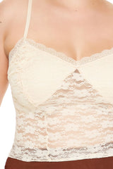 Plus Size Sheer Lace Cami