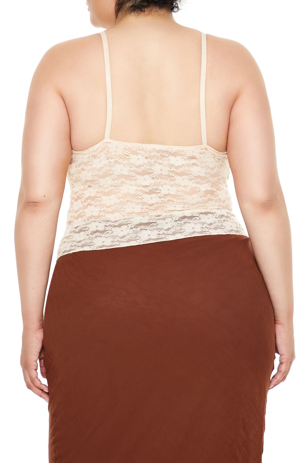 Plus Size Sheer Lace Cami