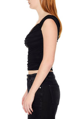 Ruched Bustier Crop Top