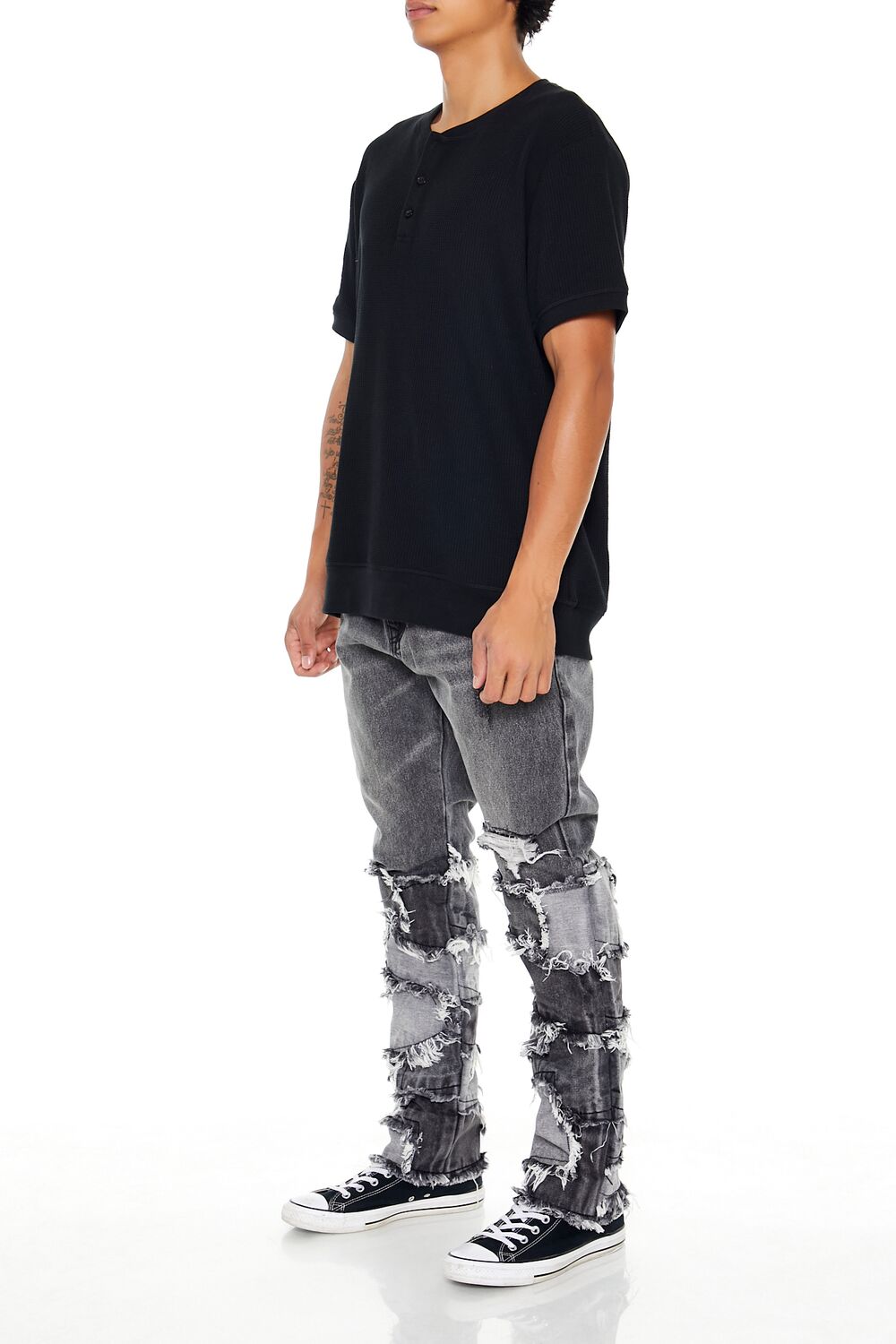 Reworked Destroyed Slim-Fit Jeans