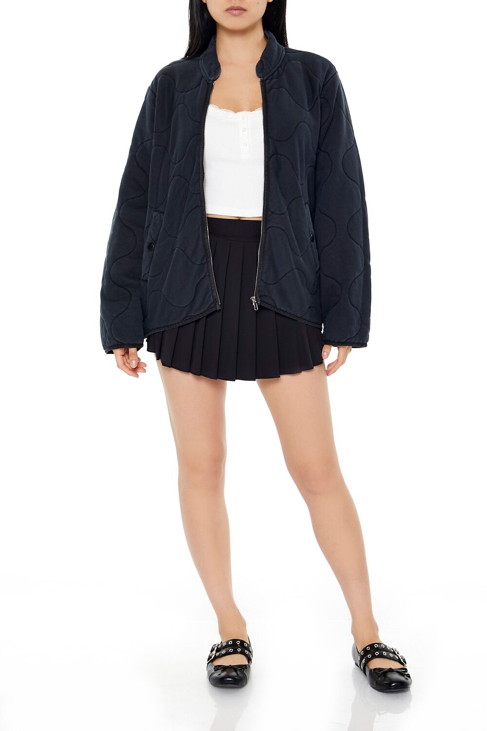 Quilted Zip-Up Jacket