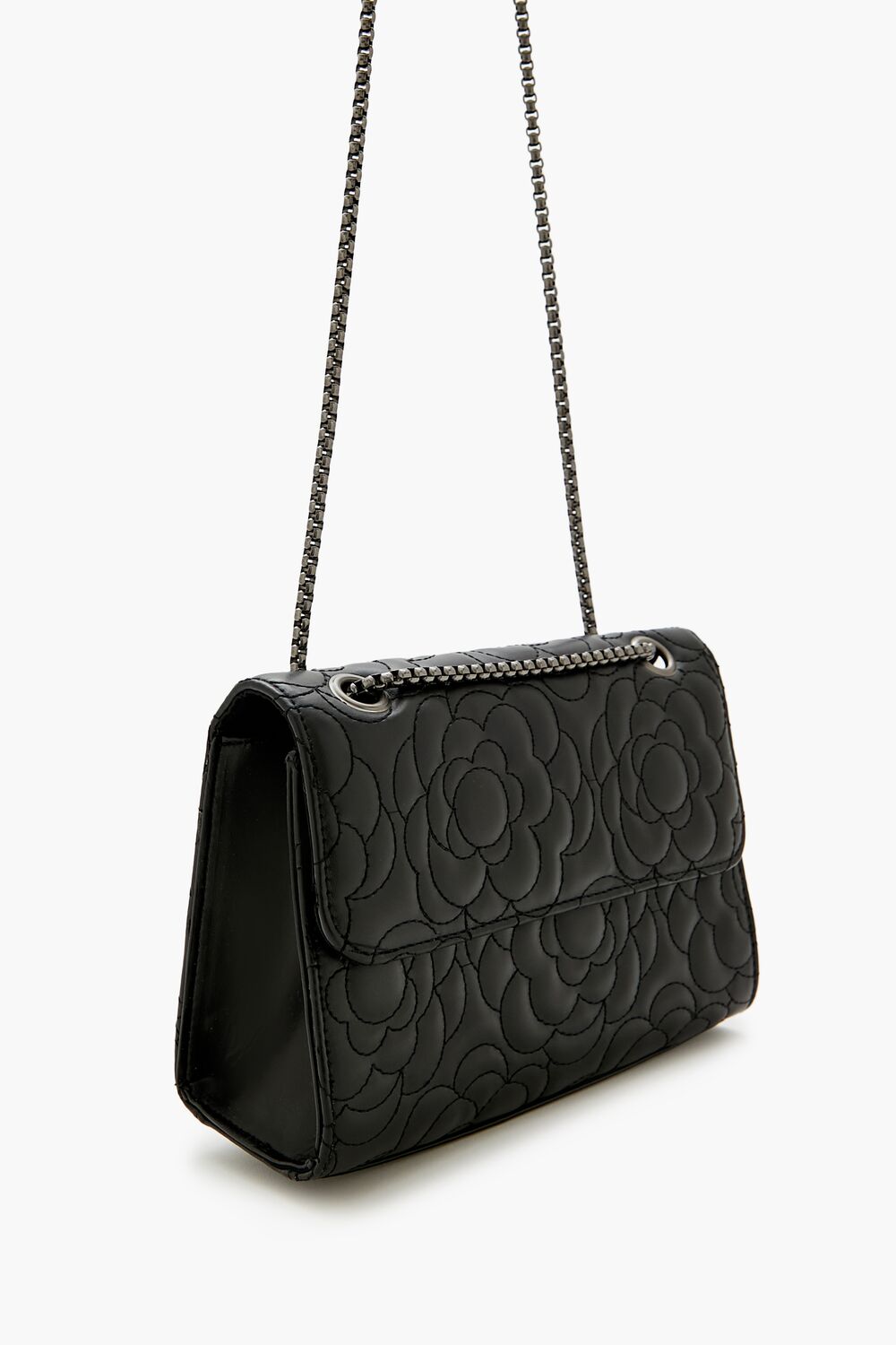 Floral-Quilted Crossbody Bag