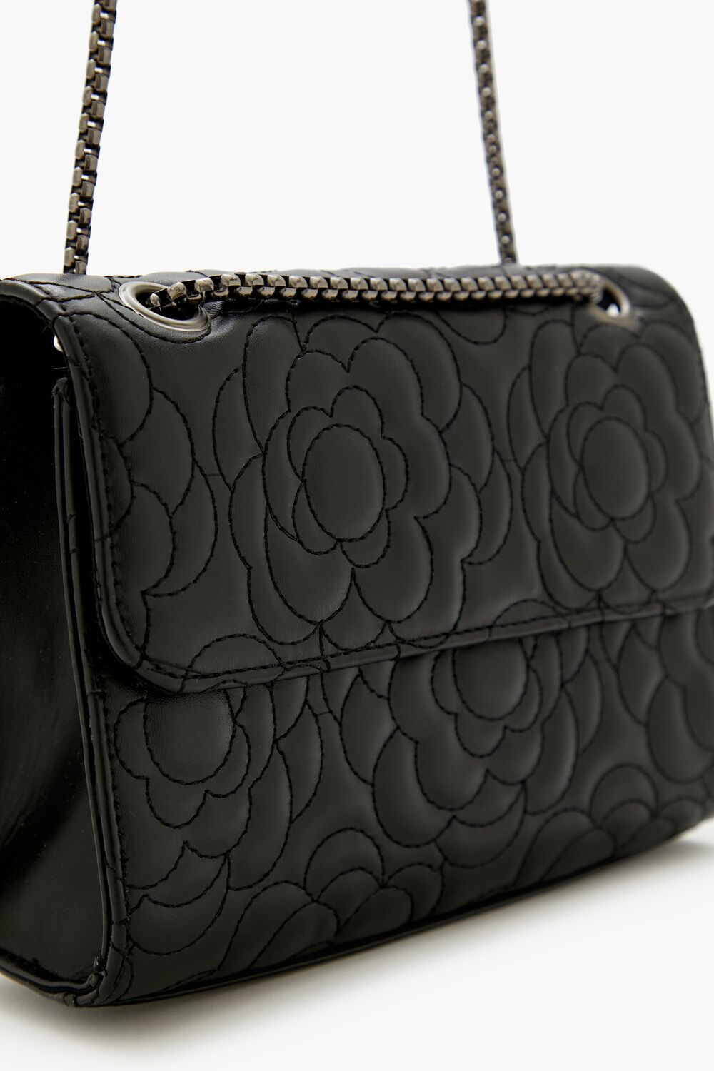 Floral-Quilted Crossbody Bag