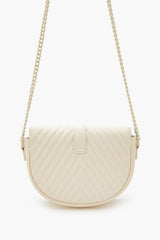 Quilted Crescent Crossbody Bag
