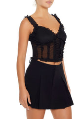 Shirred Mesh Cami