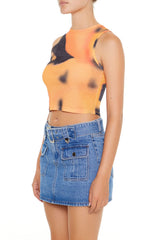 Cropped Tie-Dye Tank Top