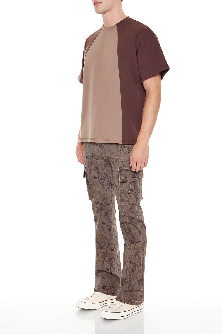Slim-Fit Leaf Print Cargo Pants