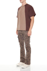 Slim-Fit Leaf Print Cargo Pants