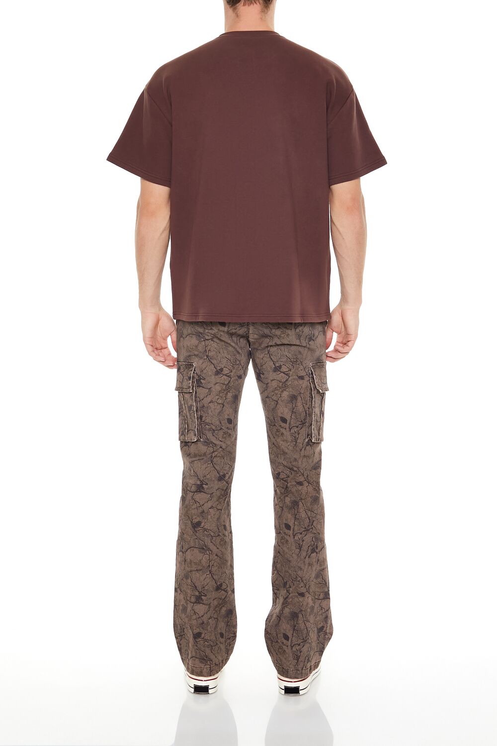 Slim-Fit Leaf Print Cargo Pants