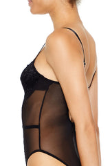 Floral Lace Mesh Lingerie Bodysuit