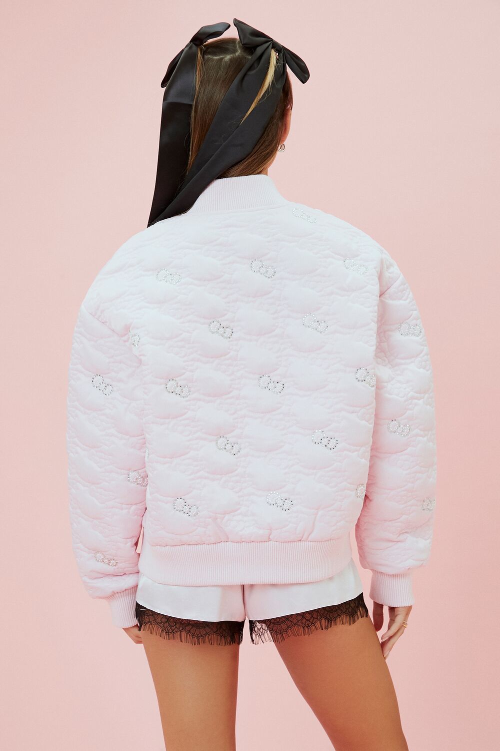Hello Kitty Rhinestone Bomber Jacket
