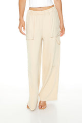 Fleece Wide-Leg Utility Pants