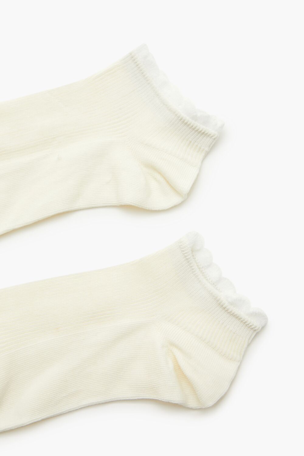 Ruffle-Trim Ankle Socks Set - 3 pack