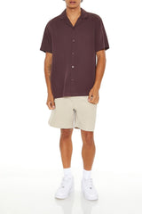 Cuban Collar Short-Sleeve Shirt