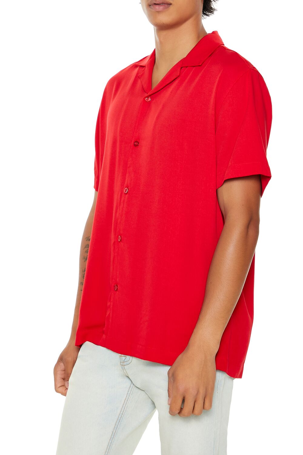Cuban Collar Short-Sleeve Shirt