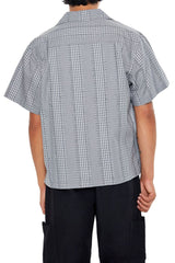 Cropped Mixed Plaid Shirt