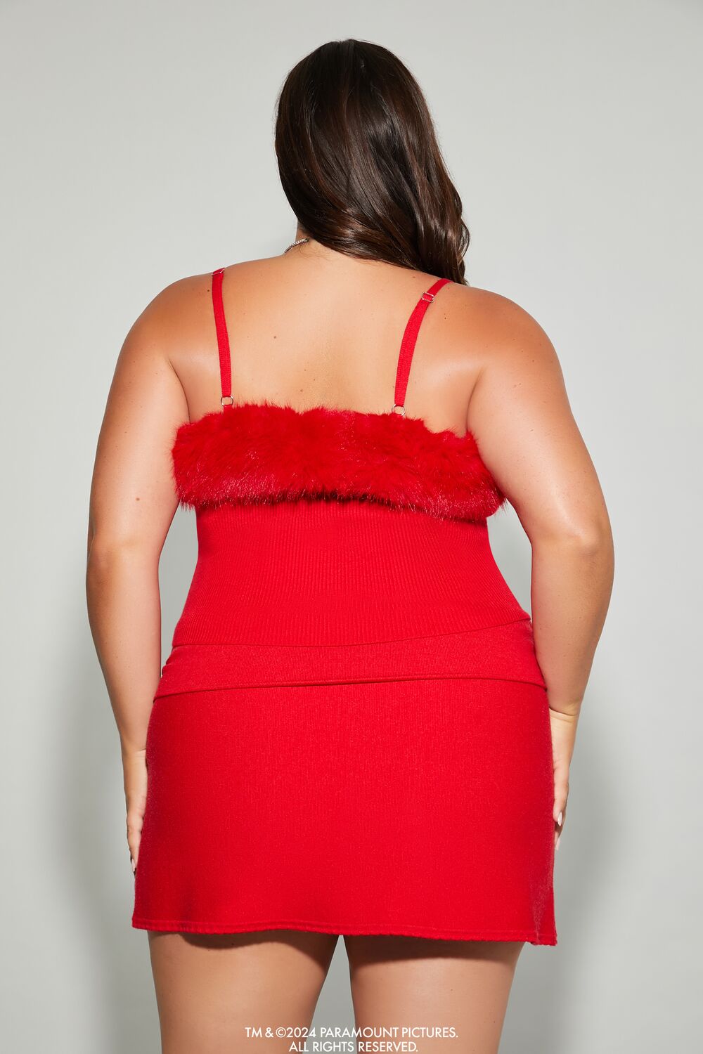 Plus Size Mean Girls Faux Fur Sweater-Knit Cami
