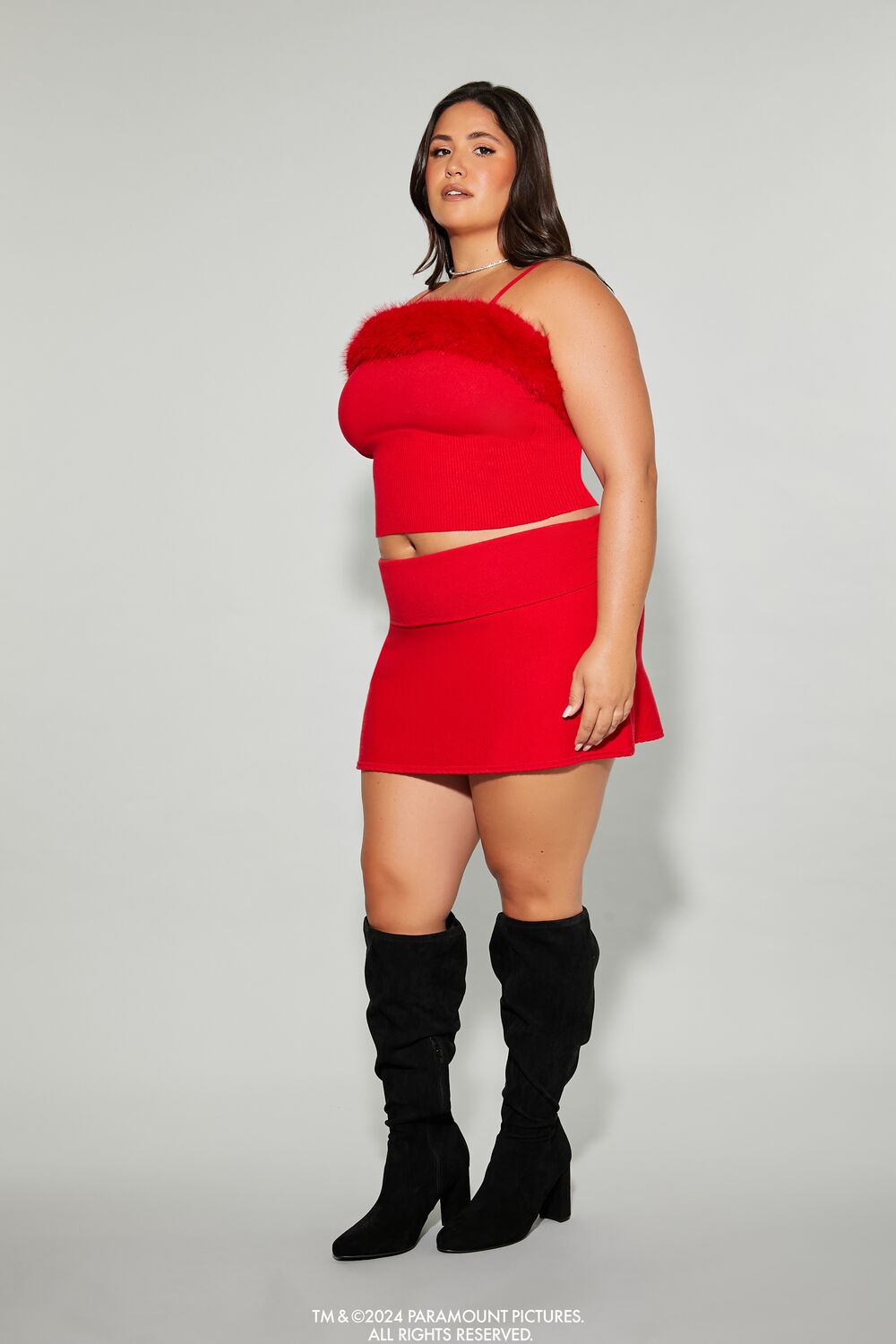 Plus Size Mean Girls Foldover Mini Skirt