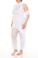 Plus Size Fishnet Lingerie Dress