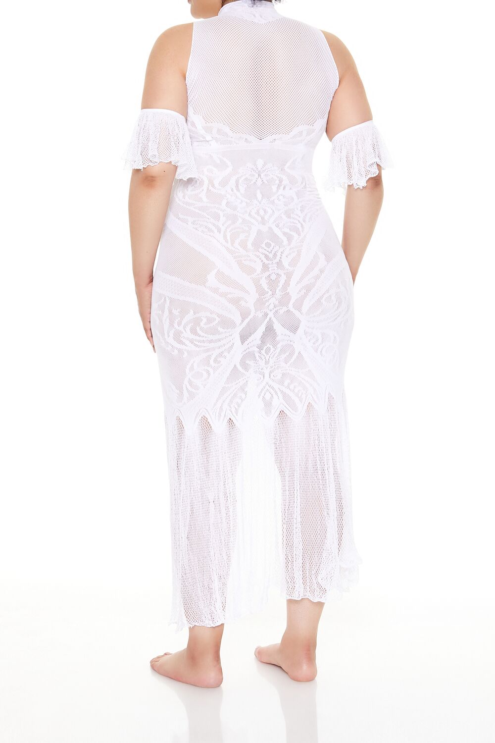 Plus Size Fishnet Lingerie Dress