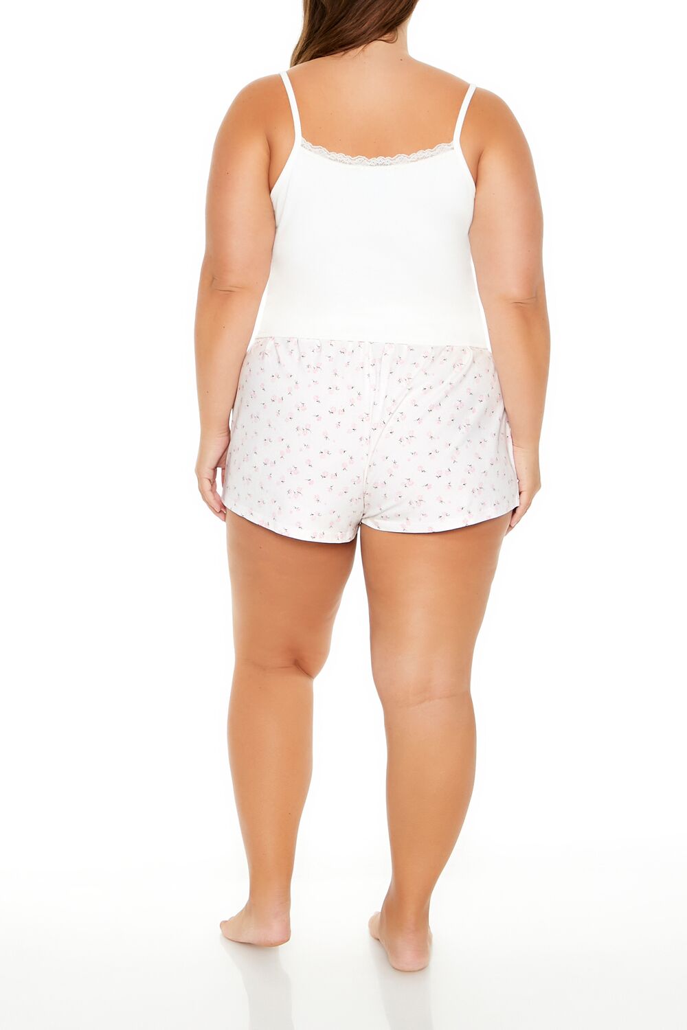 Plus Size Ditsy Floral Pajama Shorts