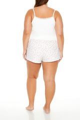 Plus Size Ditsy Floral Pajama Shorts