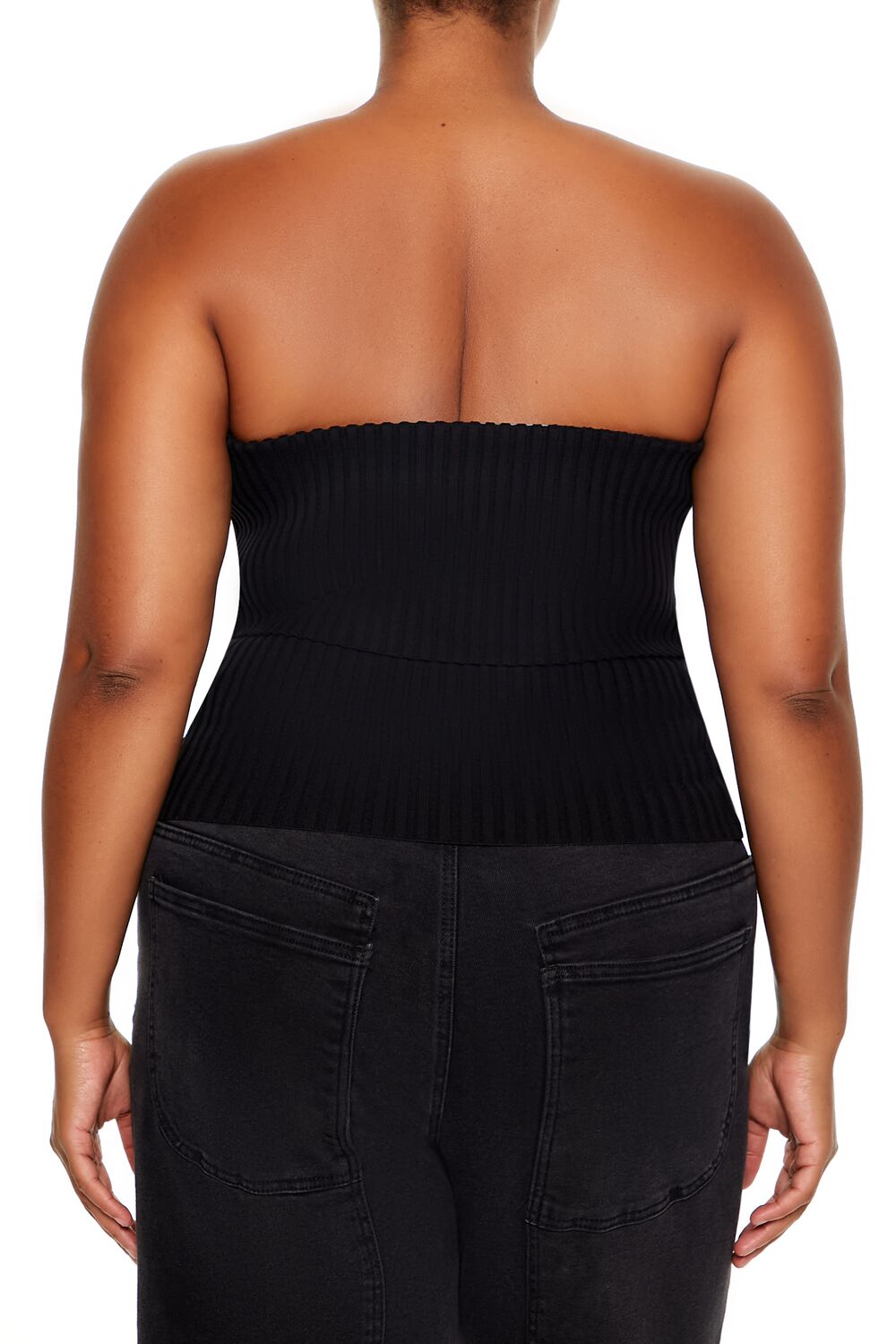 Ribbed Sweater-Knit Tube Top