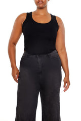Plus Size Sweater-Knit Corset Tank Top