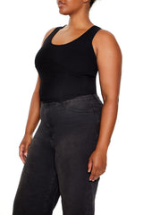Plus Size Sweater-Knit Corset Tank Top