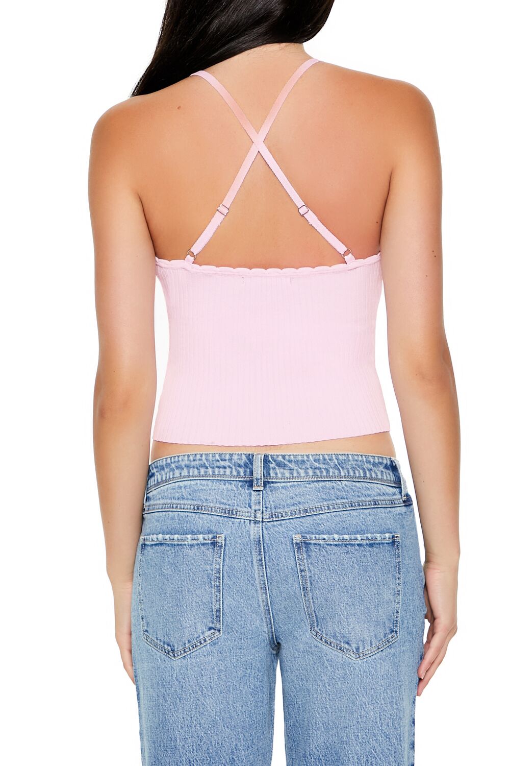Sweater-Knit Floral Cami
