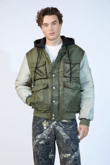 Colorblock Bomber Combo Jacket