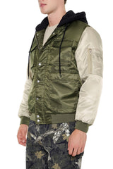 Colorblock Bomber Combo Jacket