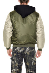 Colorblock Bomber Combo Jacket