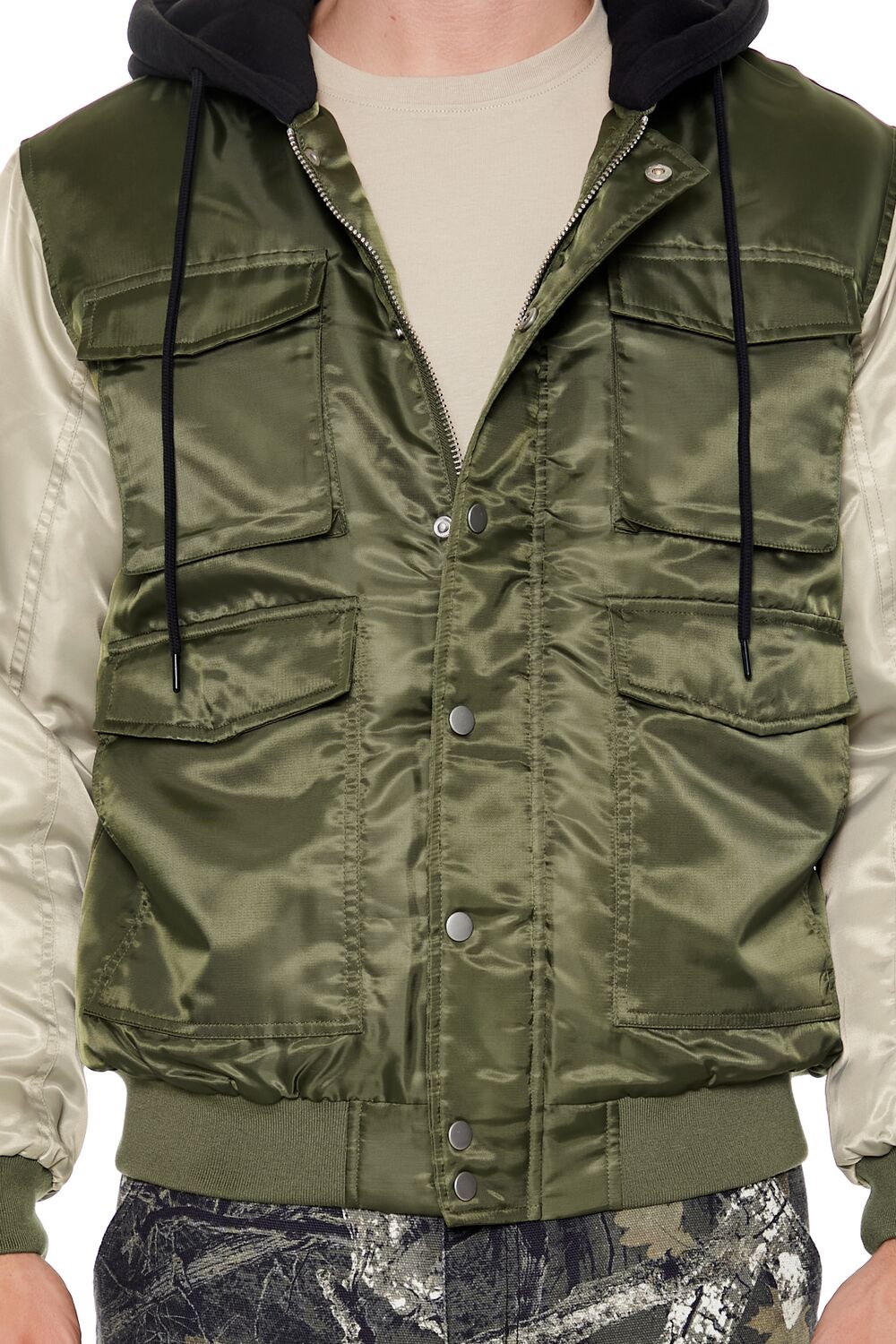 Colorblock Bomber Combo Jacket