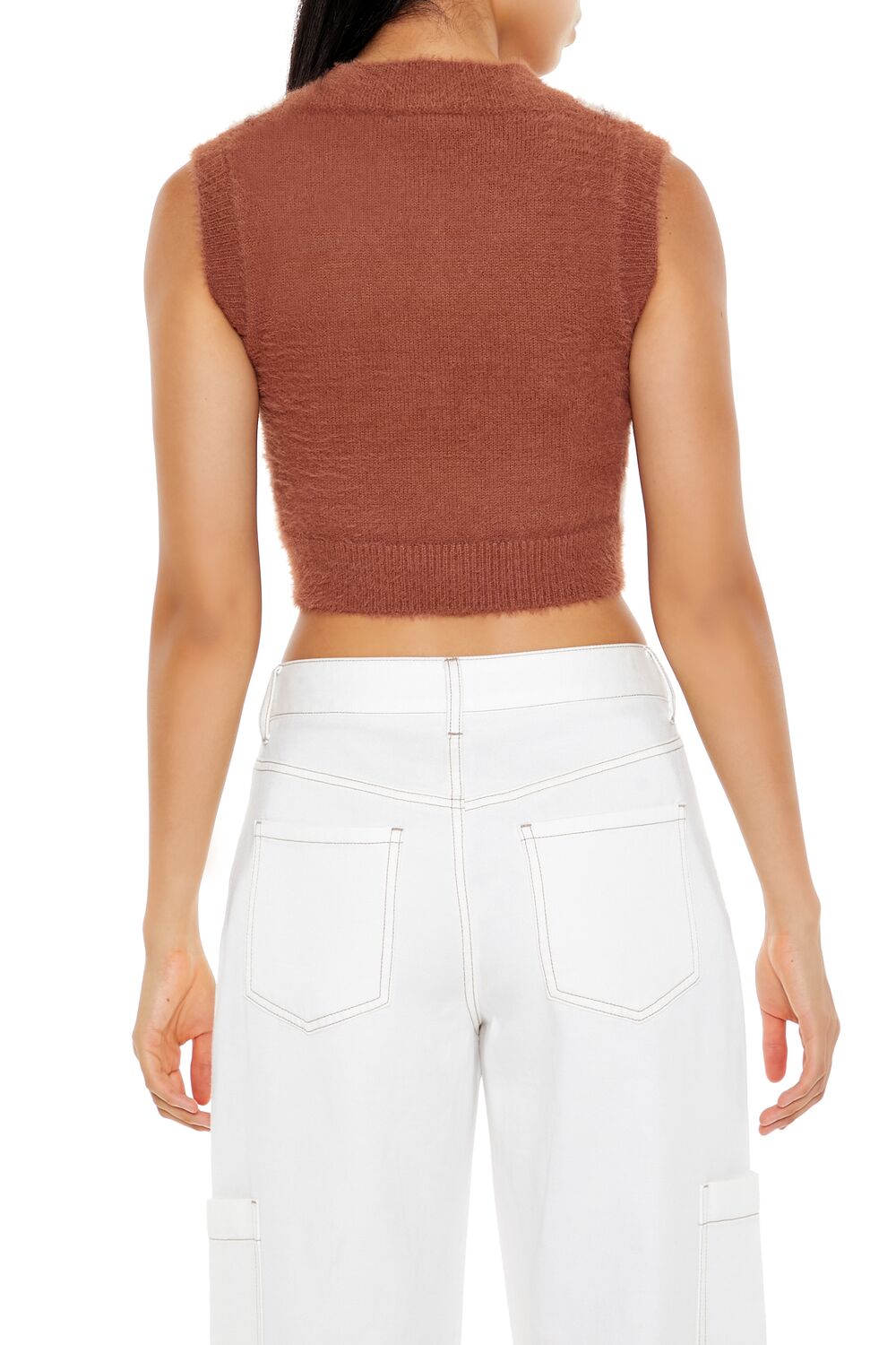 Cropped Argyle Sweater Vest