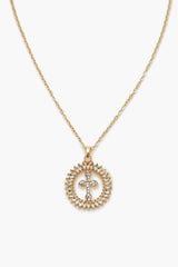 Faux Gem Cross Pendant Necklace