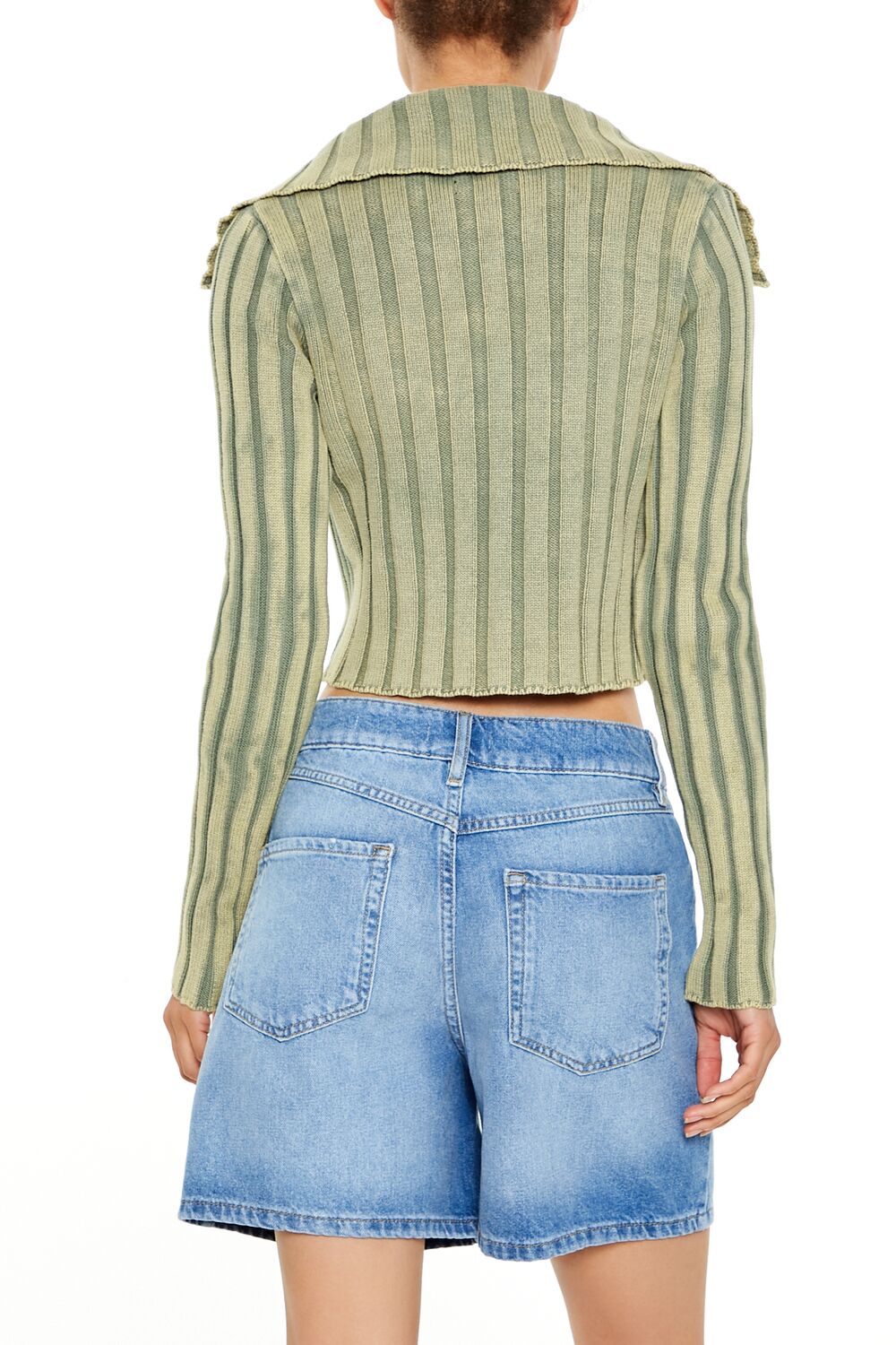 Cropped Zip-Up Sweater