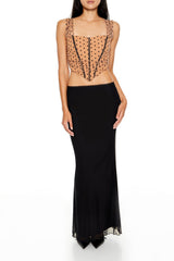 Corset Polka Dot Crop Top