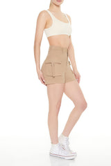 High-Rise Utility Cargo Shorts