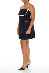 Plus Size Pleated Cargo Skirt