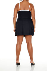 Plus Size Pleated Cargo Skirt