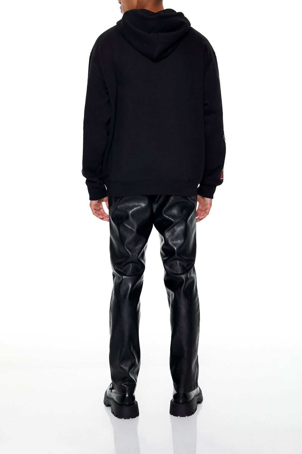 Faux Leather Lace-Up Pants