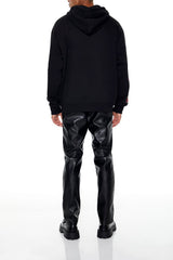 Faux Leather Lace-Up Pants