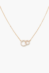 Rhinestone Hoop Charm Necklace
