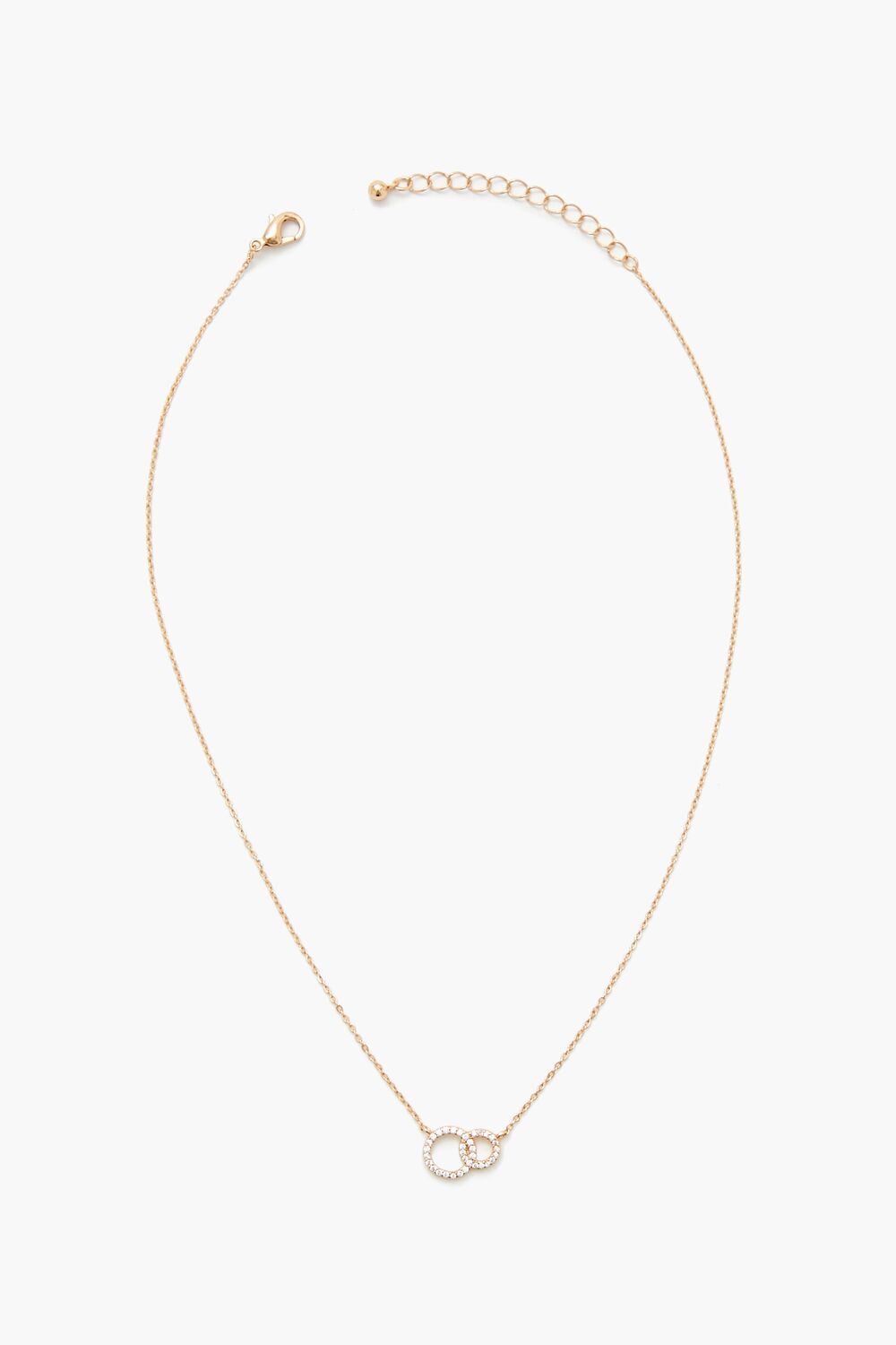 Rhinestone Hoop Charm Necklace