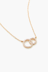 Rhinestone Hoop Charm Necklace