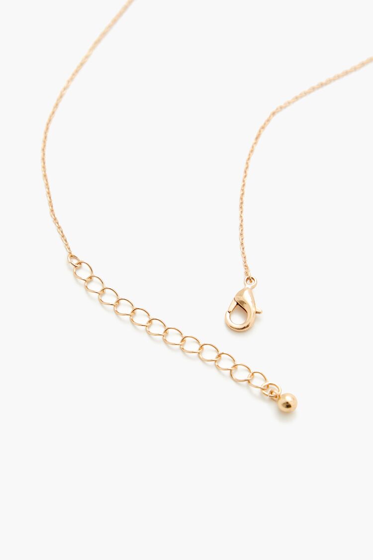 Rhinestone Hoop Charm Necklace
