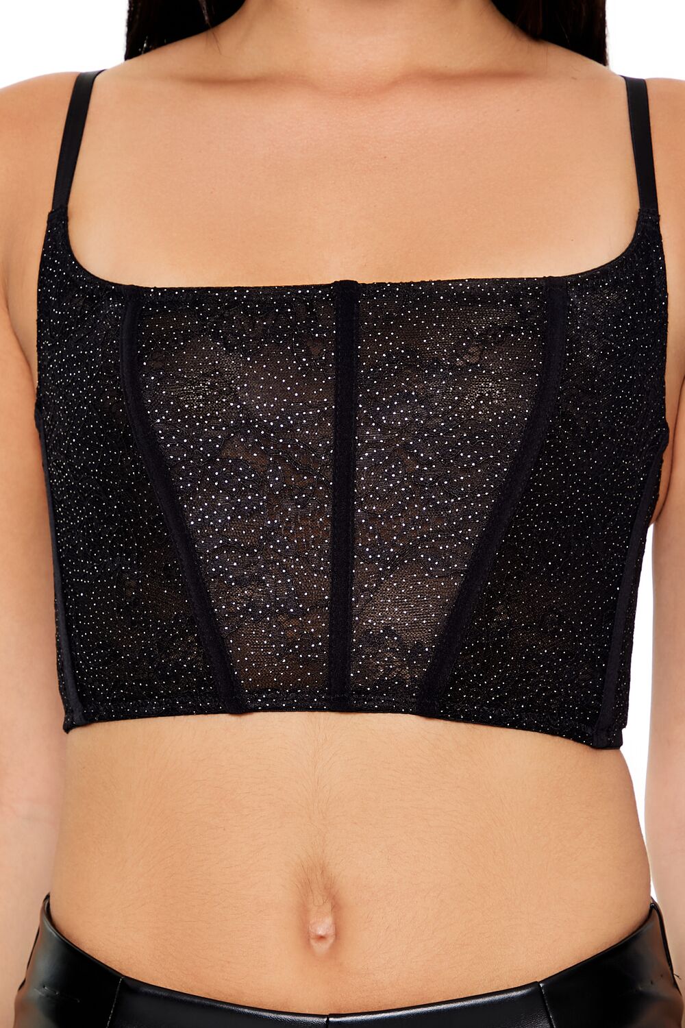 Rhinestone Lingerie Corset Top